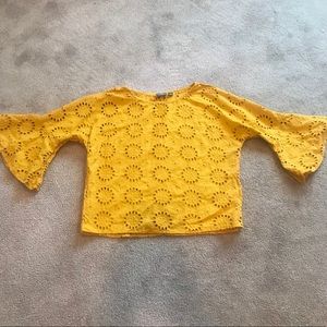 New York & Company Mustard Blouse Size XS